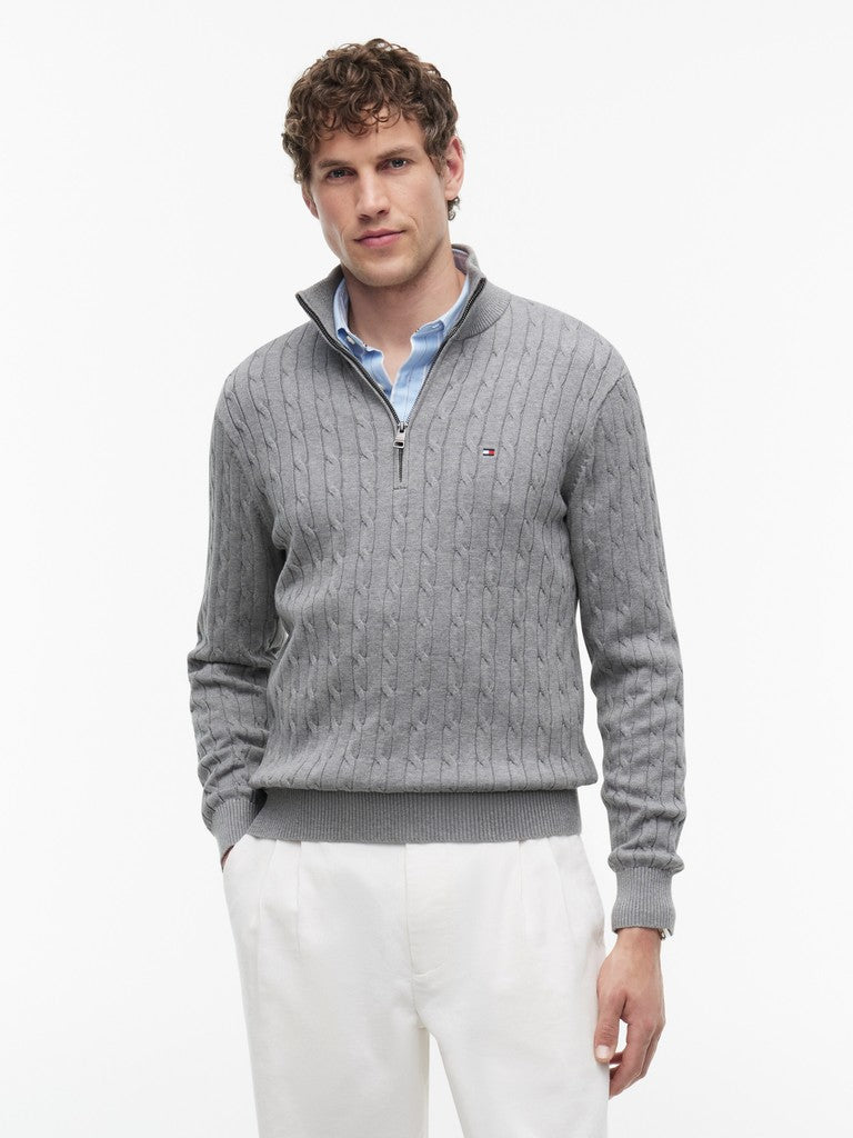Tommy Hilfiger Cotton Cable 1/4 Zip Knit