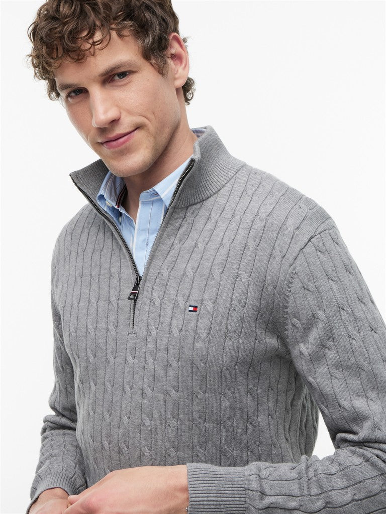 Tommy Hilfiger Cotton Cable 1/4 Zip Knit