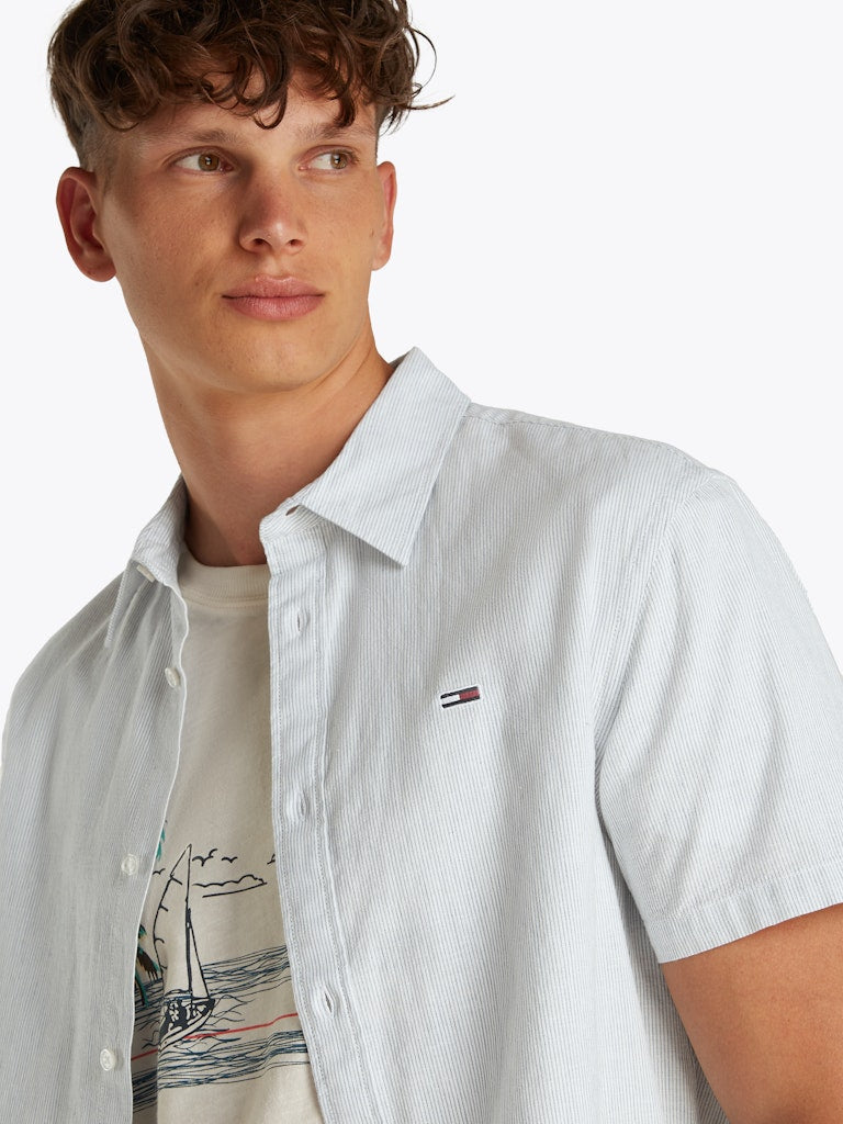 Tommy Jeans Linen Blend Stripe S/S Shirt