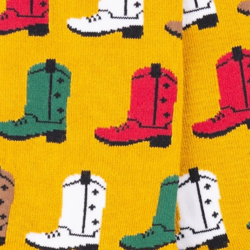 Swole Panda Mustard Cowboy Boot Socks