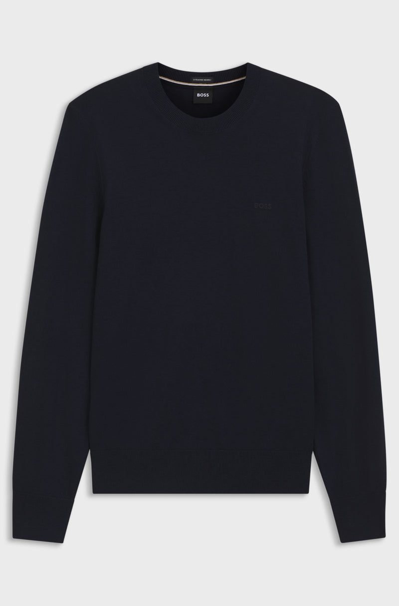 Boss Black Leno Crew Neck Knit