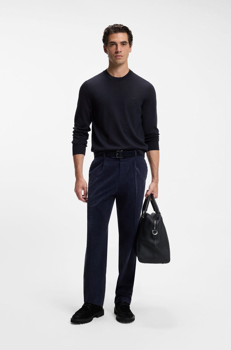 Boss Black Leno Crew Neck Knit