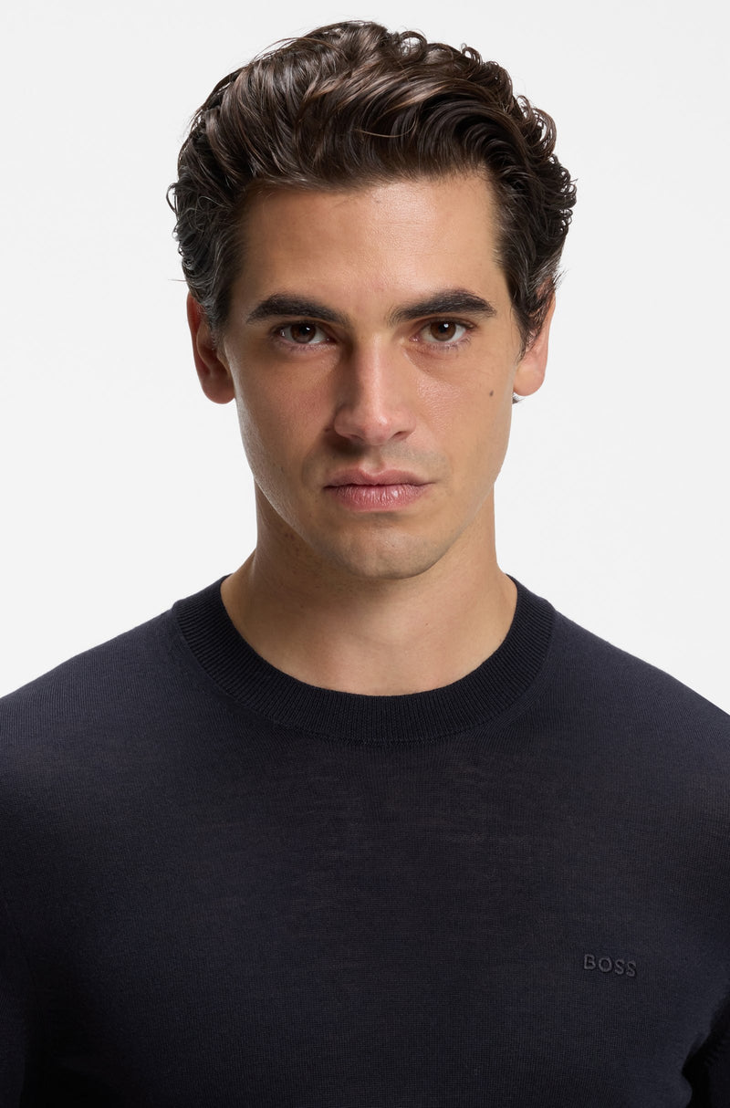 Boss Black Leno Crew Neck Knit