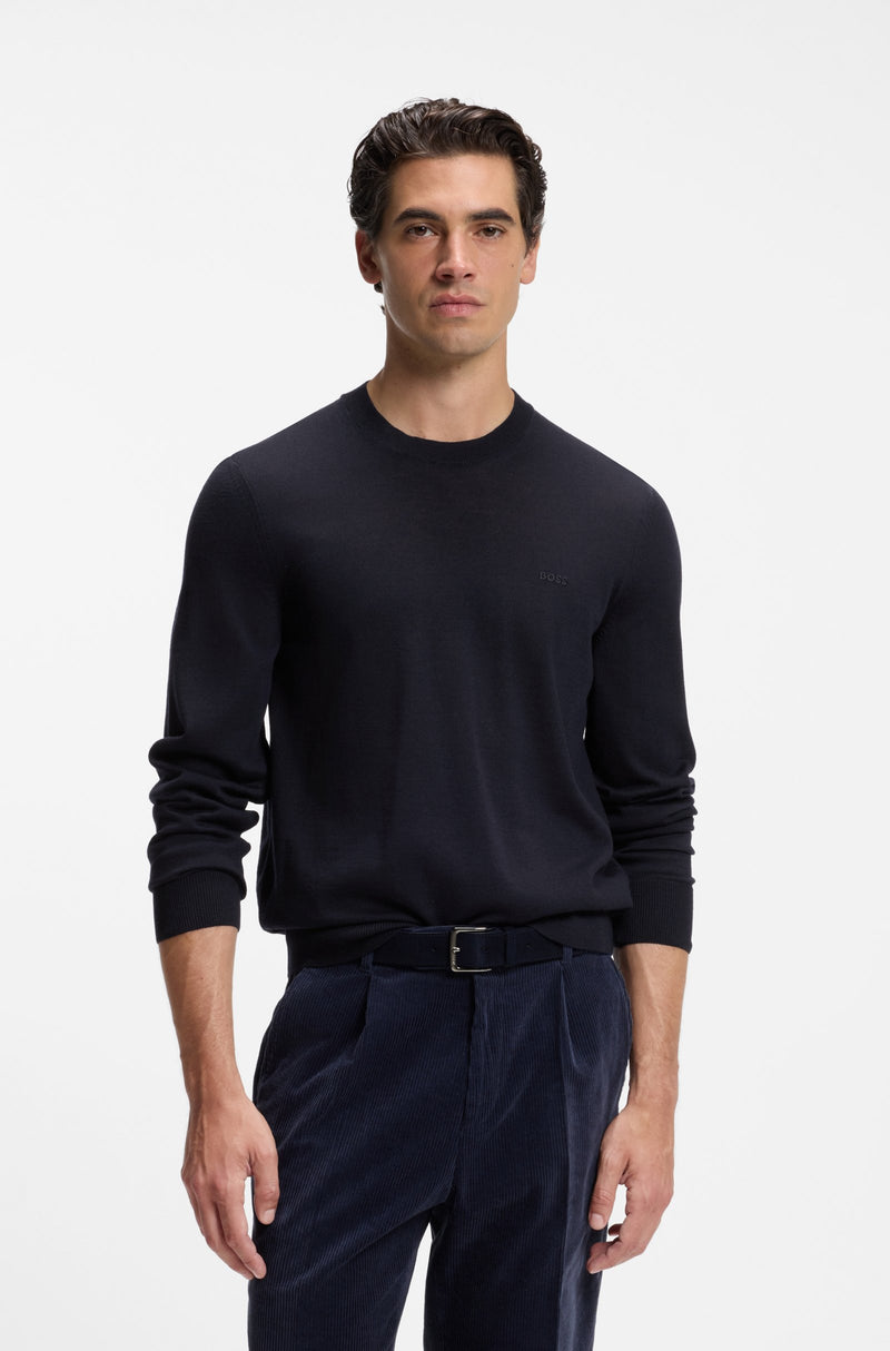 Boss Black Leno Crew Neck Knit