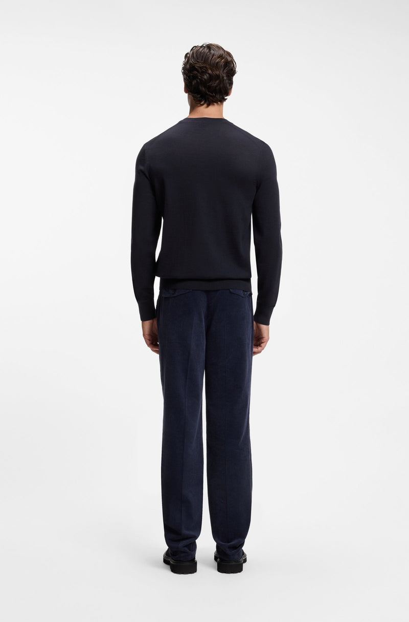 Boss Black Leno Crew Neck Knit