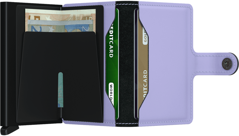 Secrid Matte Miniwallet in Lilac & Black