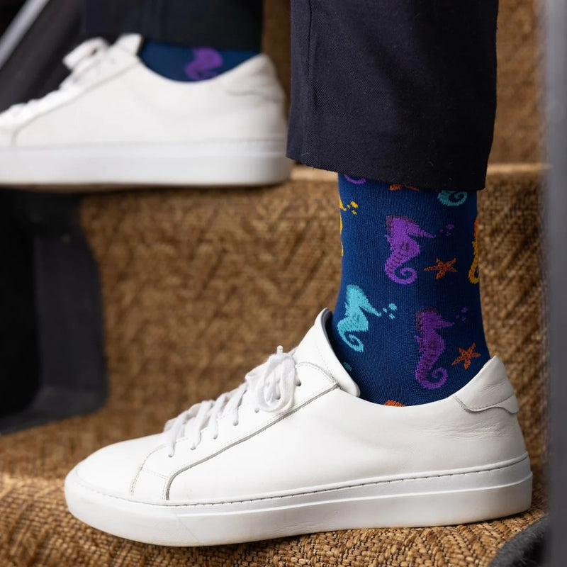 Swole Panda Seahorse Bamboo Socks