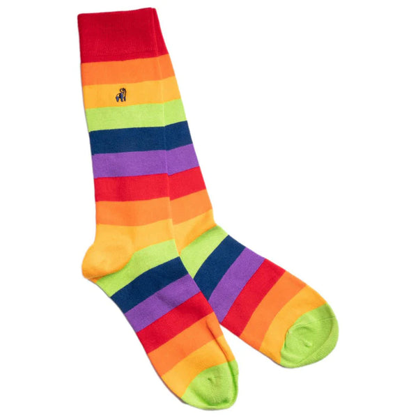 Swole Panda Pride Stripe Socks