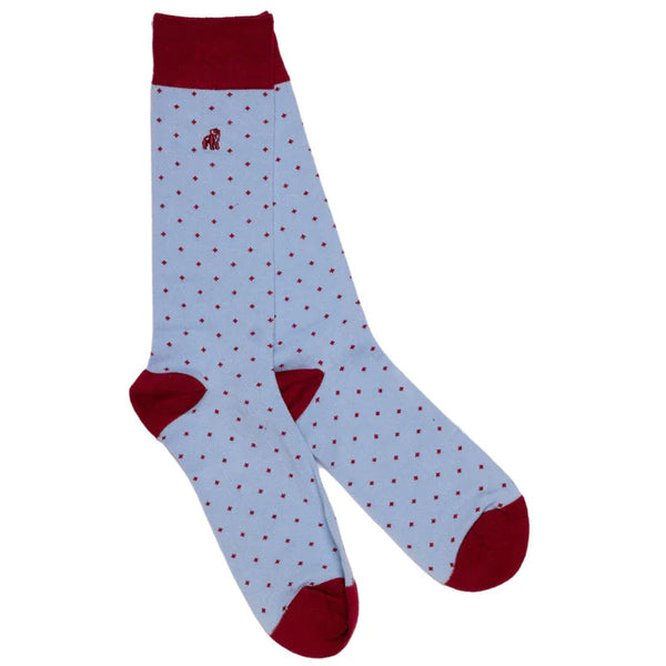 Swole Panda Spotted Pale Blue Socks